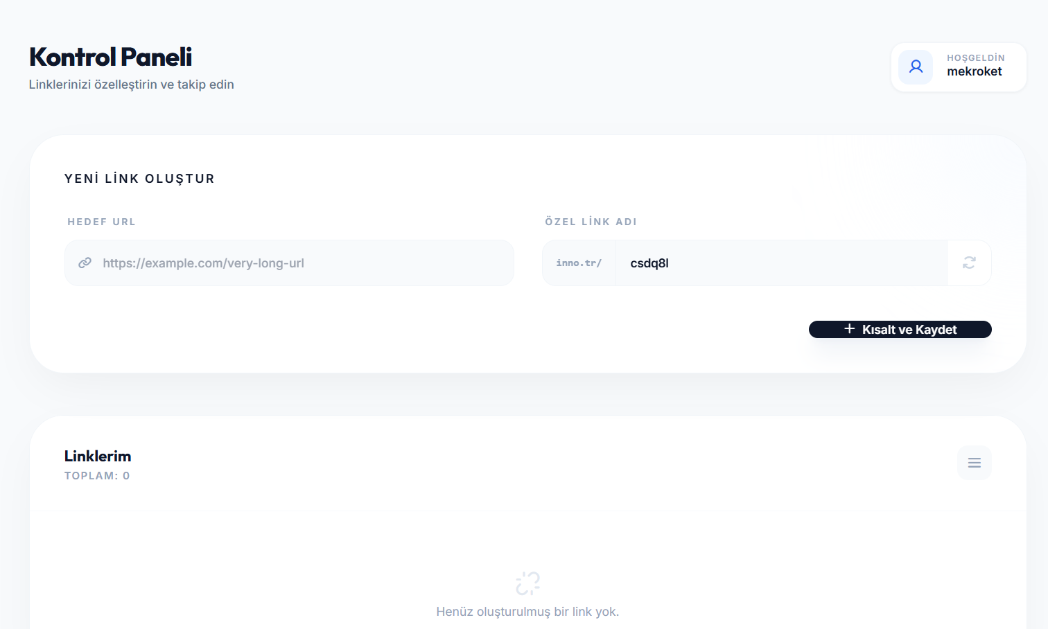 inno.tr Dashboard Preview